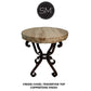 Mexports by Susana Molina 1239BBT 24" Cream Travertine Stone Chisel Edge Side Table