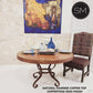 Mexports by Susana Molina 1239DC 48" Natural Hammer Copper Rustic Round Dining Table