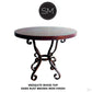 Mexports by Susana Molina 1239LC 38" Natural Hammered Copper With Nailheads on Edge Round Side Table