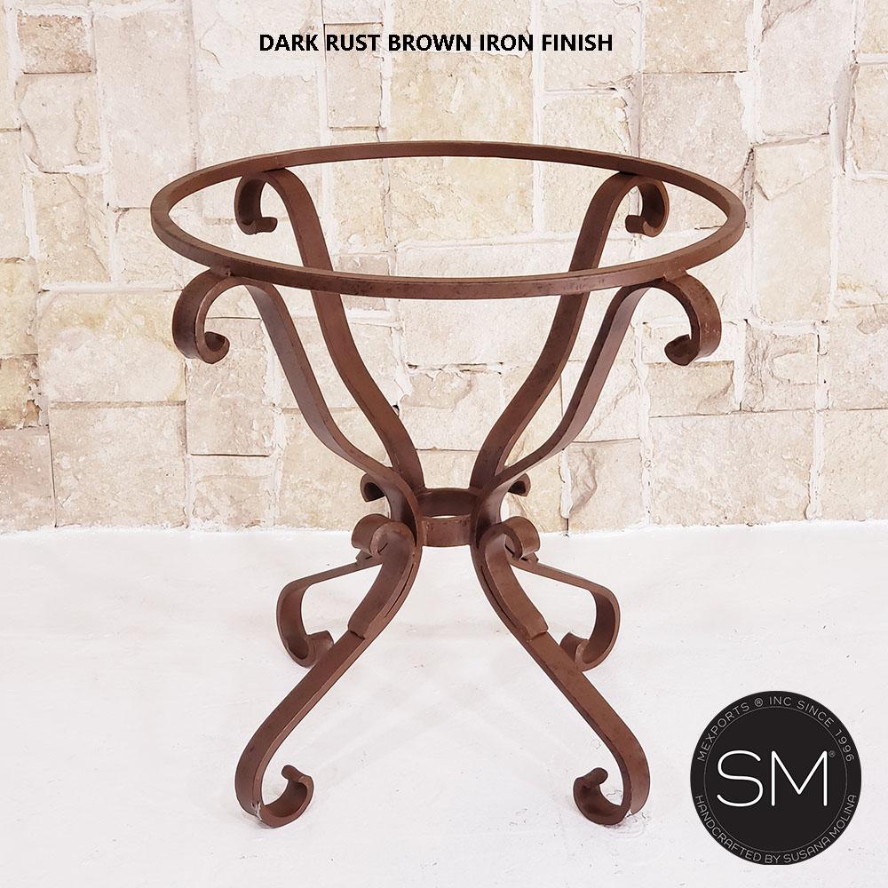 Mexports by Susana Molina 1239LM 38" Mesquite Wood No Inlay Round Side Table