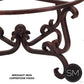 Mexports by Susana Molina 1240AAAC 48" Natural Hammered Copper Top With Nailheads on Edge Modern Round Coffee Table