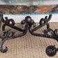 Mexports by Susana Molina 1240AAAC 48" Oxidized Hammered Copper Top Modern Round Coffee Table