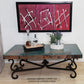 Mexports by Susana Molina 1240AAC 72" Oxidized Hammer Copper Top Elegant Rectangular Coffee Table