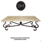 Mexports by Susana Molina 1240AAT 60" Cream Travertine Bullnose Edge Rectangular Rustic Coffee Table