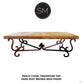 Mexports by Susana Molina 1240AAT 60" Peach Travertine Chisel Edge Rectangular Rustic Coffee Table