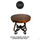 Mexports by Susana Molina 1240BBC 24" Natural Hammered Copper Round Side Table