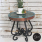 Mexports by Susana Molina 1240BBC 24" Oxidized Hammered Copper Round Side Table