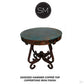 Mexports by Susana Molina 1240BBC 24" Oxidized Hammered Copper Round Side Table
