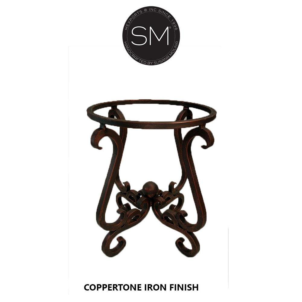Mexports by Susana Molina 1240BBM 24" Mesquite Wood Top No Inlay Round Side Table