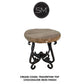Mexports by Susana Molina 1240BBT 24" Cream Travertine Chisel Edge Round Side Table