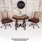 Mexports by Susana Molina 1240LM 38" Mesquite Wood Top No Inlay Round Side Table