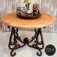 Mexports by Susana Molina 1240LT 38" Peach Travertine Top Bullnose Edge Round Side Table