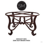 Mexports by Susana Molina 1242AAAT 38" Cream Travertine Top Chisel Edge Rustic Farmhouse Round Coffee Table
