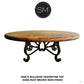 Mexports by Susana Molina 1242AAAT 38" Peach Travertine Top Bullnose Edge Rustic Farmhouse Round Coffee Table