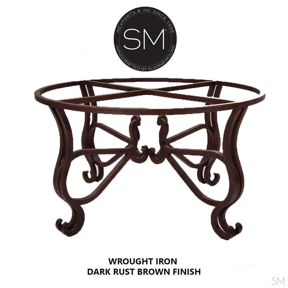 Mexports by Susana Molina 1242AAAT 48" Cream Travertine Top Chisel Edge Rustic Farmhouse Round Coffee Table