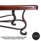 Mexports by Susana Molina 1242AAM 72" Mesquite Wood Top Free Form Edge Turquoise Inlay Rectangular Coffee Table