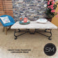 Mexports by Susana Molina 1242AAT 60" Cream Travertine Chisel Edge High End Rectangular Coffee Table