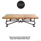 Mexports by Susana Molina 1242AAT 60" Peach Travertine Bullnose Edge High End Rectangular Coffee Table