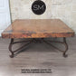 Mexports by Susana Molina 1242AC 48" Natural Hammered Copper Top With Nailheads on Edge Mediterranean Coffee Table