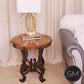 Mexports by Susana Molina 1242BBC 24" Natural Hammered Copper Top With Nailheads on Edge Round Side Table