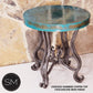 Mexports by Susana Molina 1242BBC 24" Oxidized Hammered Copper Top Round Side Table