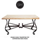 Mexports by Susana Molina 1242CT 63" Cream Travertine Chiseled Edge Rectangular Console Table