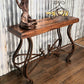 Mexports by Susana Molina 1242FM 44" Mesquite Wood Top Beveled Edge Gold Citrine Inlay Rectangular Console Table