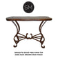 Mexports by Susana Molina 1242FM 52" Mesquite Wood Top Free Form Edge Turquoise Inlay Rectangular Console Table