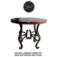 Mexports by Susana Molina 1242LC 31" Natural Hammered Copper With Nailheads on Edge Round Side Table