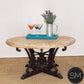 Mexports by Susana Molina 1243AAAT 38" Peach Travertine Stone Bullnose Edge Round Coffee Table