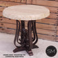 Mexports by Susana Molina 1243BBT 24" Cream Travertine Bullnose Edge Round Side Table