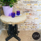 Mexports by Susana Molina 1243BBT 24" Cream Travertine Chisel Edge Round Side Table