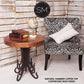 Mexports by Susana Molina 1245BBC 24" Natural Hammered Copper Round Side Table