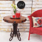 Mexports by Susana Molina 1245BBC 24" Natural Hammered Copper With Nailheads on Edge Round Side Table