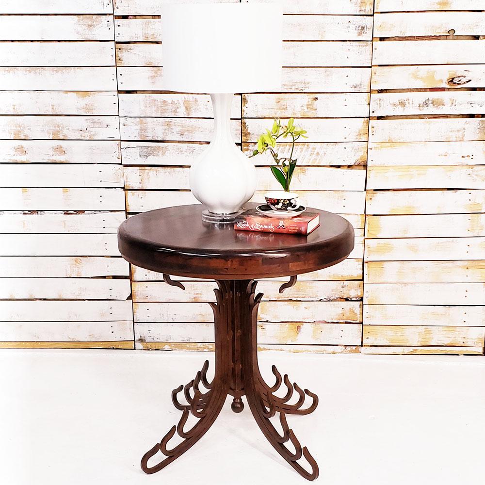 Mexports by Susana Molina 1245LM 38" Mesquite Wood No Inlay Round Side Table