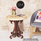 Mexports by Susana Molina 1246BBT 24" Cream Travertine Bullnose Edge Round Side Table