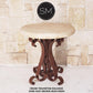 Mexports by Susana Molina 1246BBT 24" Cream Travertine Chisel Edge Round Side Table