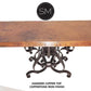Mexports by Susana Molina 1246CC 72" Natural Hammered Copper Rectangular Console Table With Single Iron Pedestal