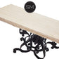 Mexports by Susana Molina 1246CT 63" Cream Travertine Chiseled Edge Rectangular Console Table