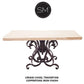 Mexports by Susana Molina 1246CT 63" Cream Travertine Chiseled Edge Rectangular Console Table