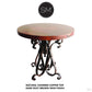 Mexports by Susana Molina 1246LC 38" Natural Hammered Copper Top With Nailheads on Edge Round Side Table