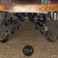 Mexports by Susana Molina 1251AAAC 38" Natural Hammered Copper Top Luxury Round Coffee Table With Wrought Iron Base
