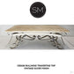 Mexports by Susana Molina 1251AAT 60" Cream Travertine Bullnose Edge Rectangular Coffee Table