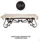 Mexports by Susana Molina 1251AAT 60" Cream Travertine Chisel Edge Rectangular Coffee Table