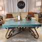 Mexports by Susana Molina 1251AC 48" Oxidized Hammered Copper Top Square Coffee Table