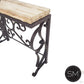 Mexports by Susana Molina 1255FT 44" Cream Travertine Stone Chiseled Edge Rectangular Console Table