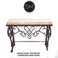 Mexports by Susana Molina 1255FT 44" Cream Travertine Stone Straight Edge Rectangular Console Table