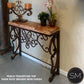 Mexports by Susana Molina 1255FT 44" Peach Travertine Stone Straight Edge Rectangular Console Table