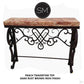 Mexports by Susana Molina 1255FT 44" Peach Travertine Stone Straight Edge Rectangular Console Table