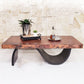 Mexports by Susana Molina 1257AAC 60" Natural Hammered Copper Top Rectangular Coffee Table